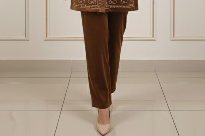 Velvet Embroidered Co-ord Set