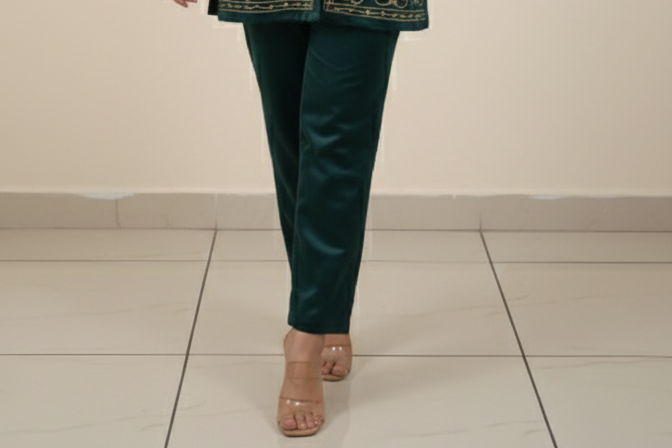 Velvet Embroidered Co-ord Set