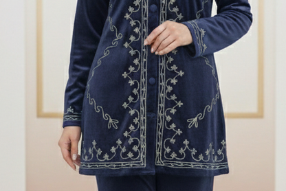 Velvet Embroidered Co-ord Set